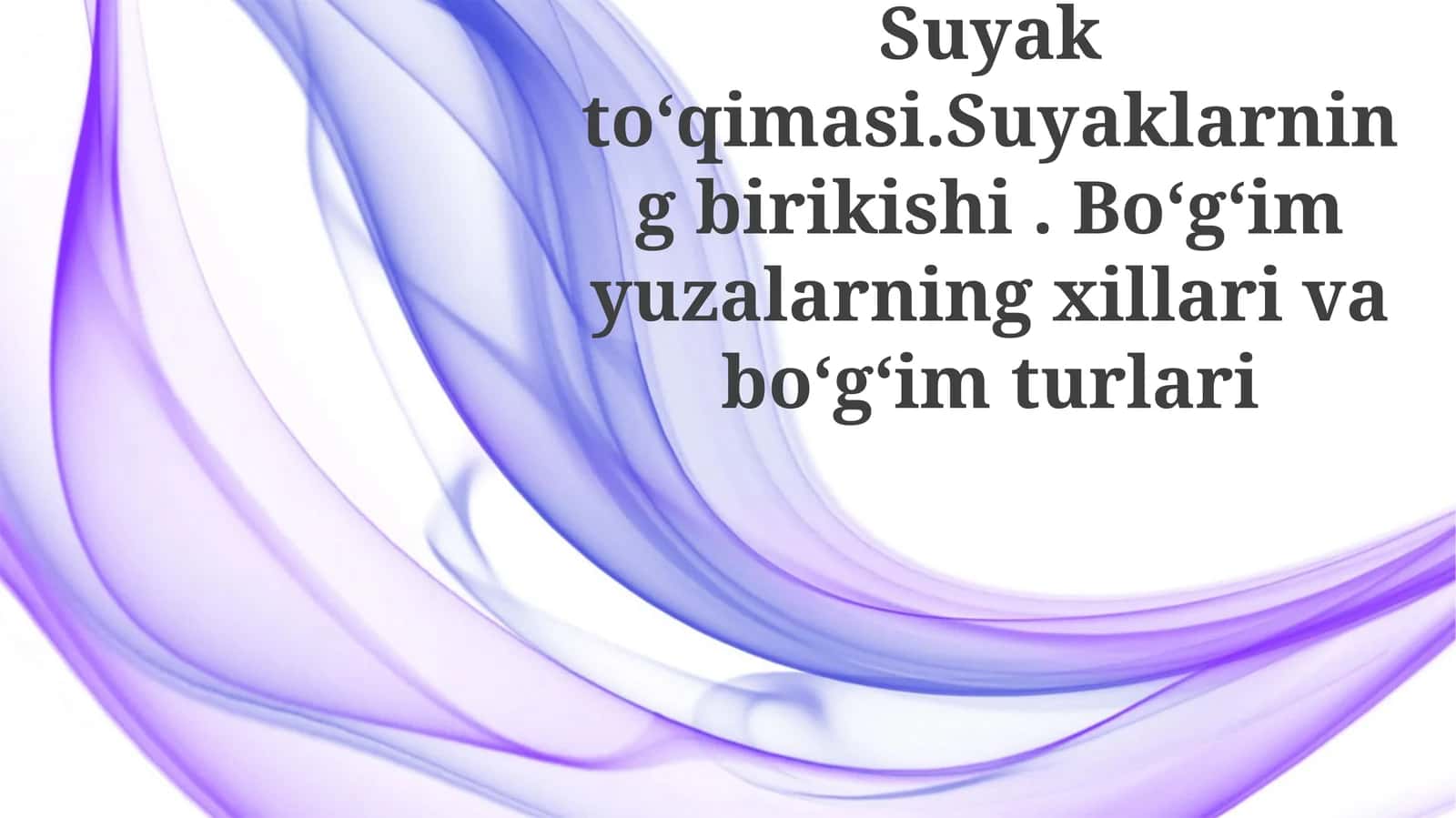 Suyak To'qimasi