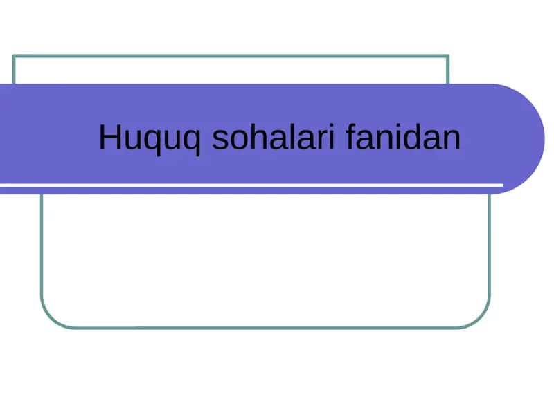 Ma`muriy Huquq Tushunchasi