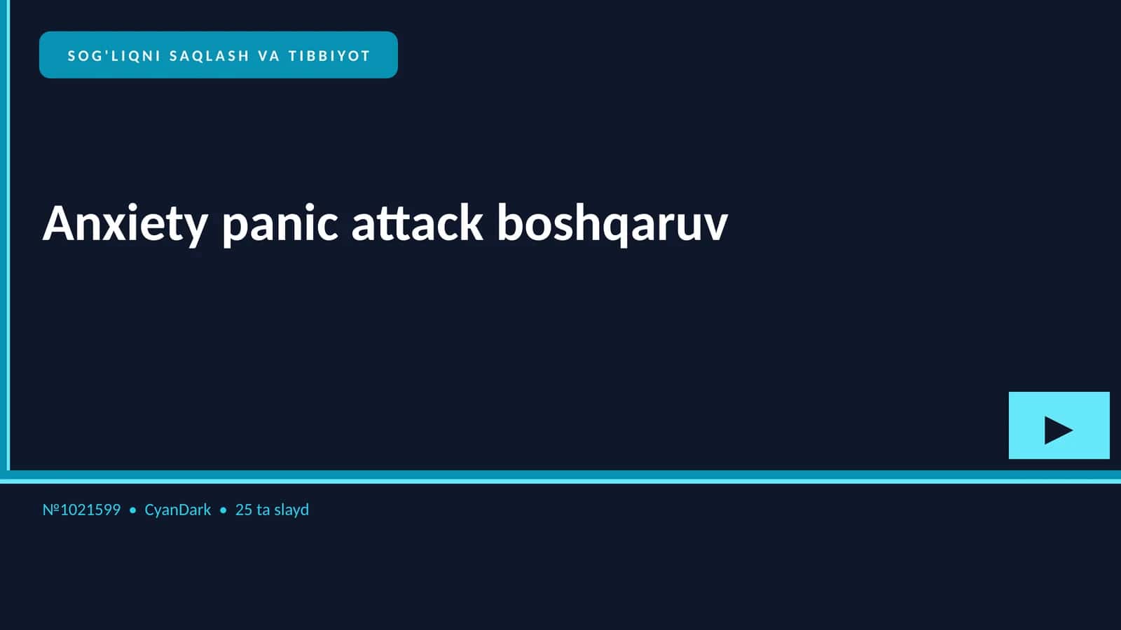 Anxiety panic attack boshqaruv