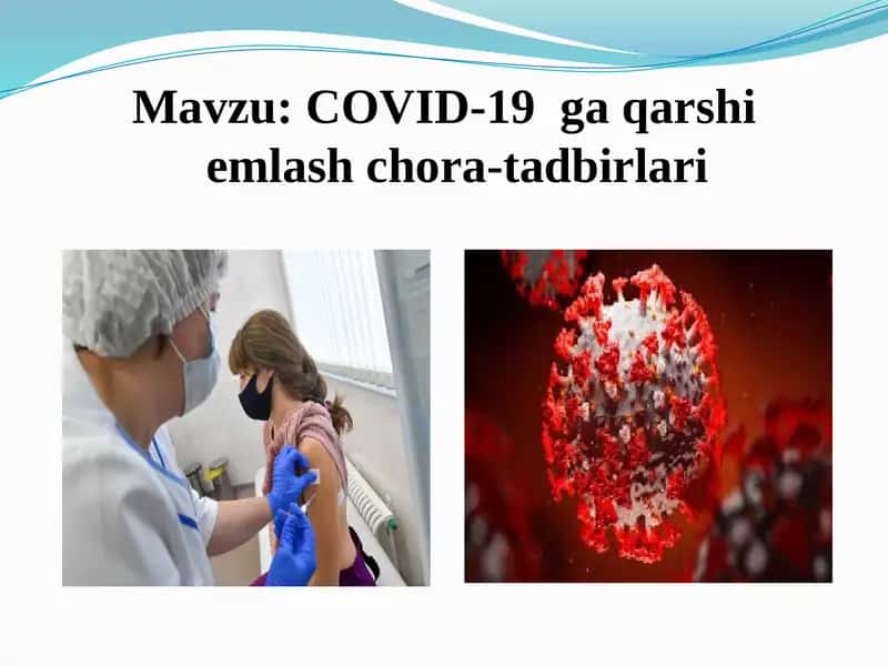 COVID-19ga qarshi emlash chora-tadbirlari
