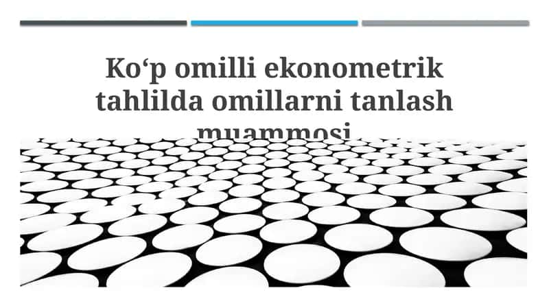 Omilli ekonometrik tahlil