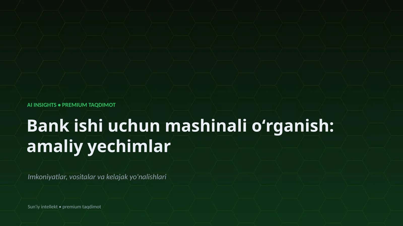 AI INSIGHTS • PREMIUM TAQDIMOT