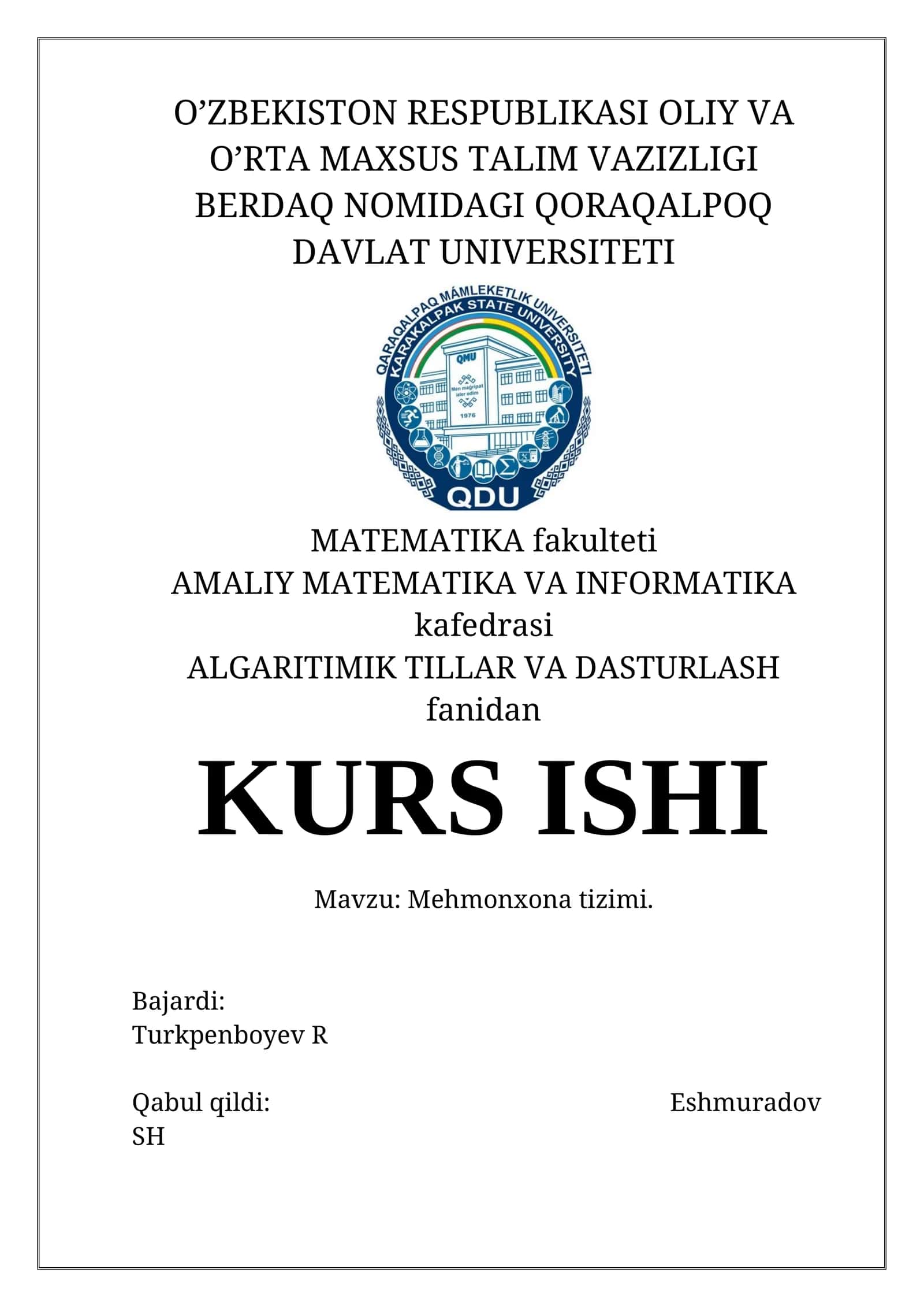 Mehmonxona tizimi