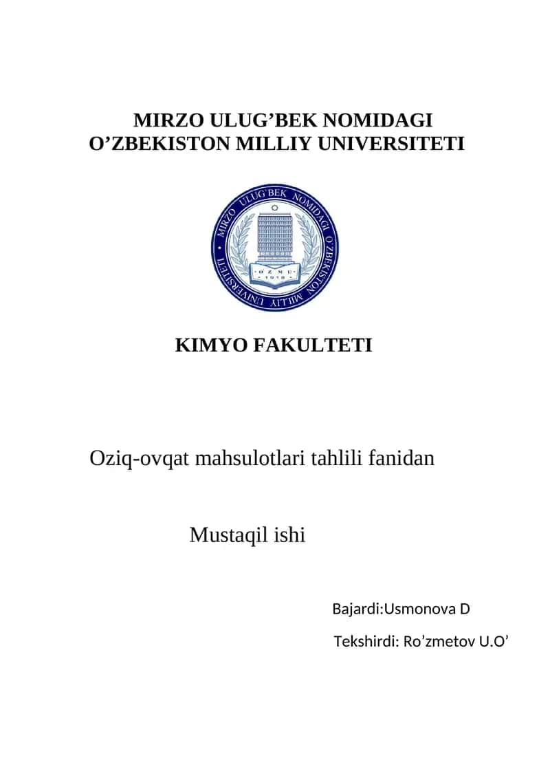Sut tarkibidagi laktozani aniqlash