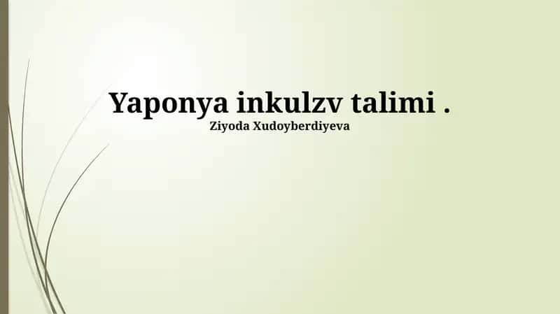 Yaponya inkluziv talimi
