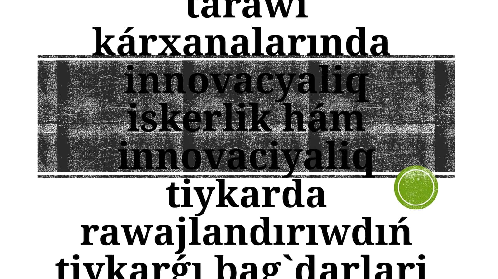 Innovatsiya hám innovaciyalik