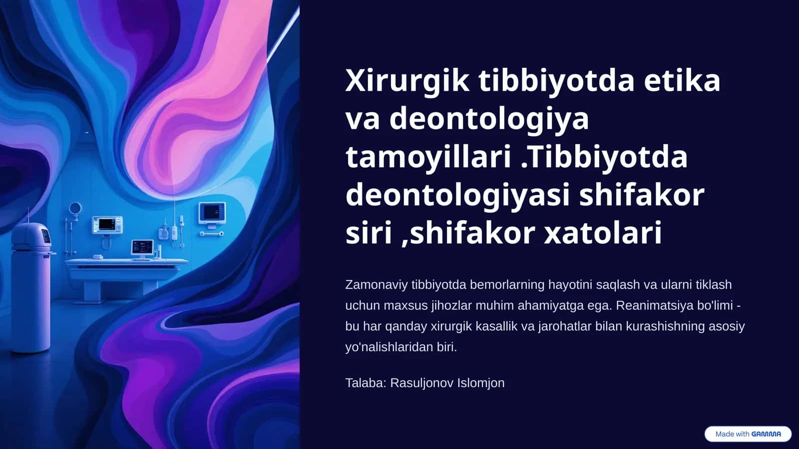 Reanimatsiya va Intensiv Davolash: Hayotni Saqlash San'ati