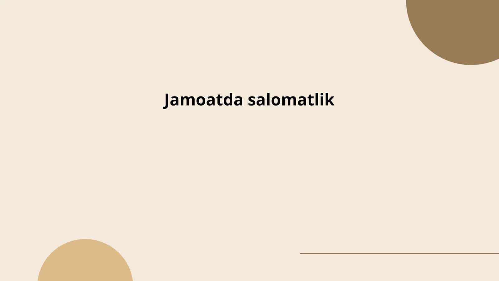 Jamoatda sanitariya nazorati