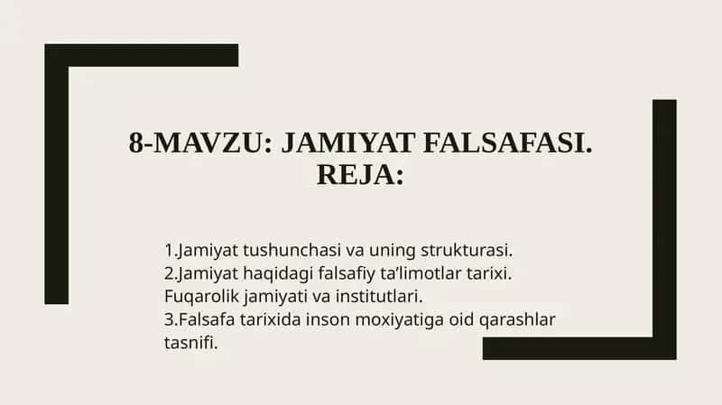 Jamiyat falsafasi