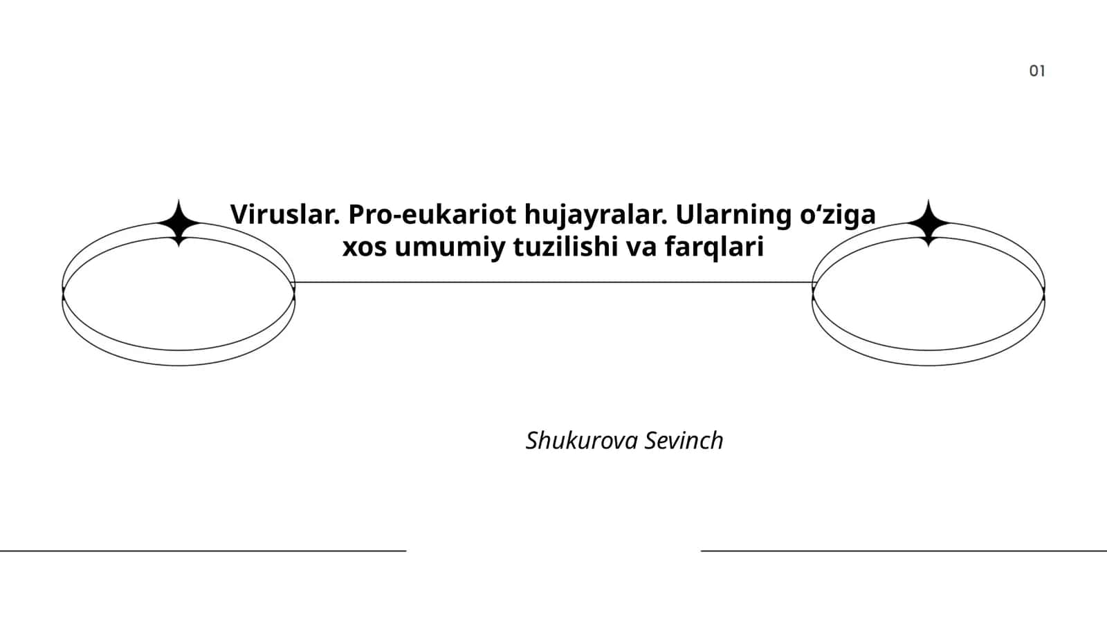 Viruslar. Pro-eukariot hujayralar. Ularning oʻziga xos umumiy tuzilishi va farqlari