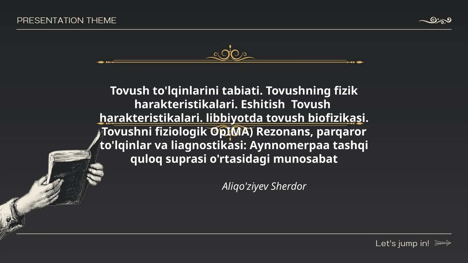Tovush to'lqinlarini tabiati