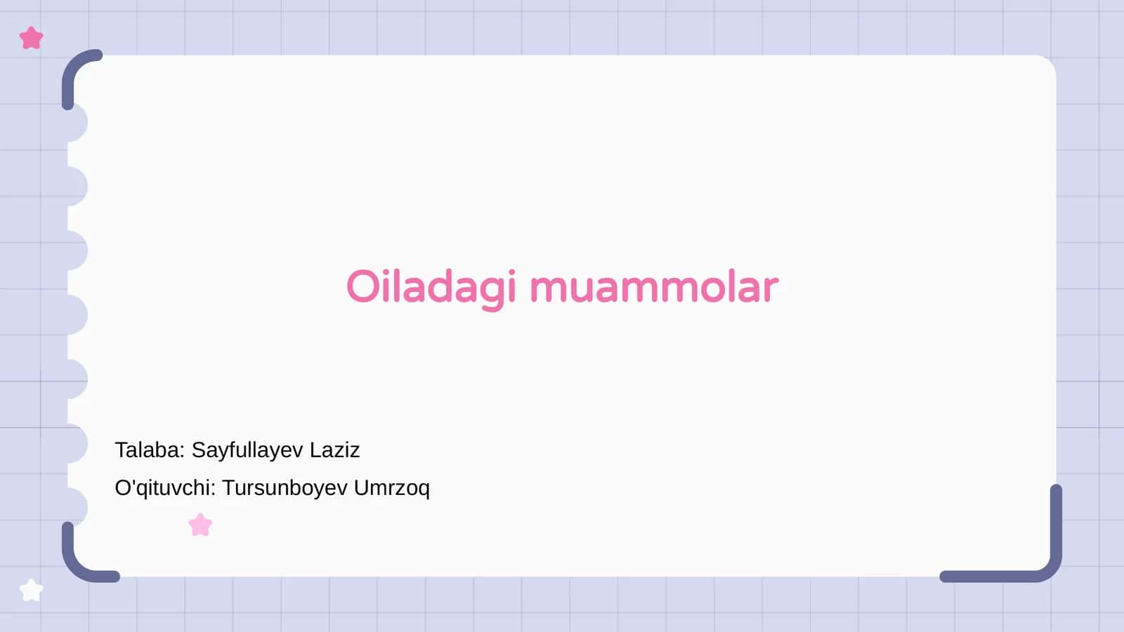 Oiladagi muammolar