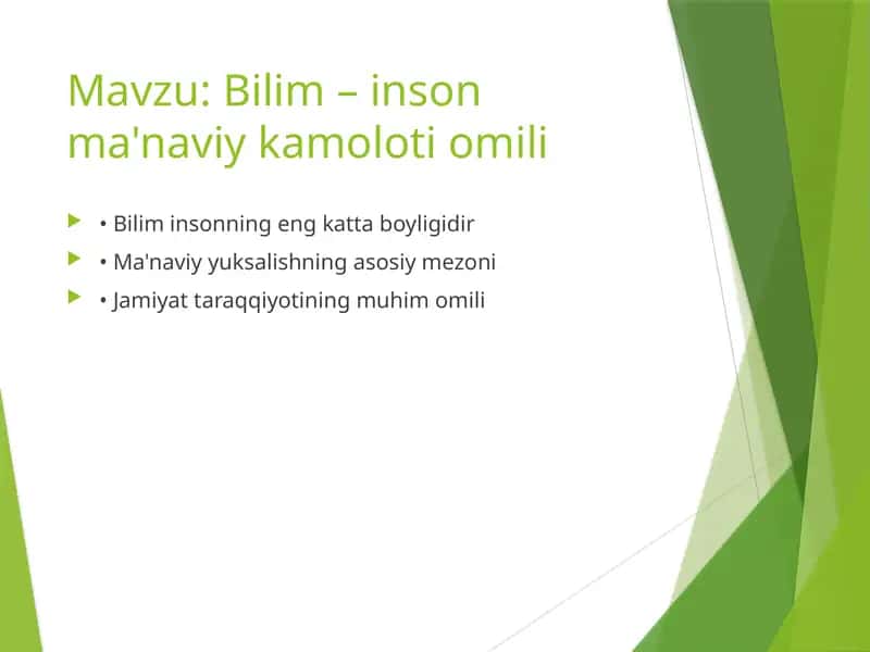 Bilim–insonma'naviykamolotiomili