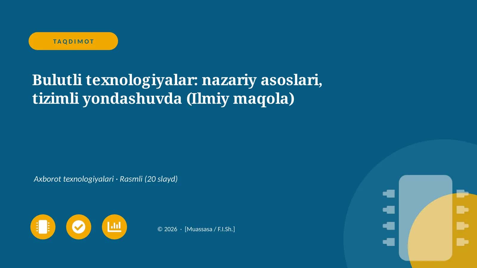 Bulutli texnologiyalar: nazariy asoslari, tizimli yondashuvda