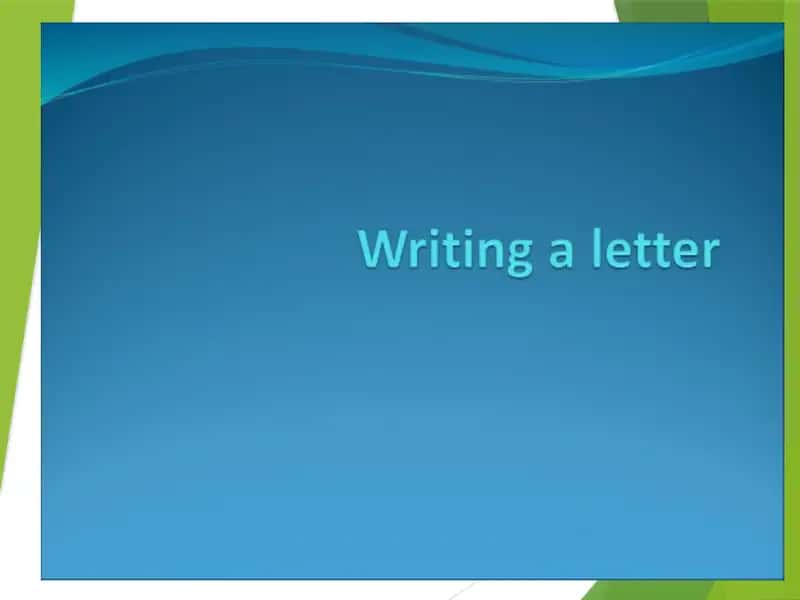 writing a letter