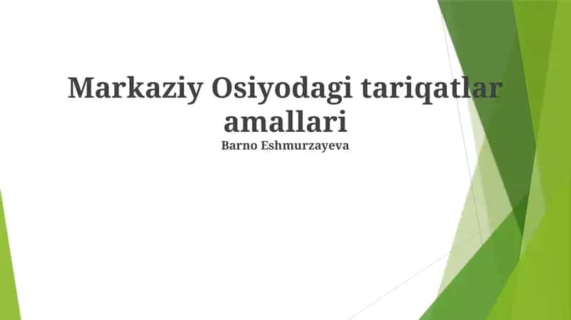 Markaziy Osiyodagi tariqatlar amallari