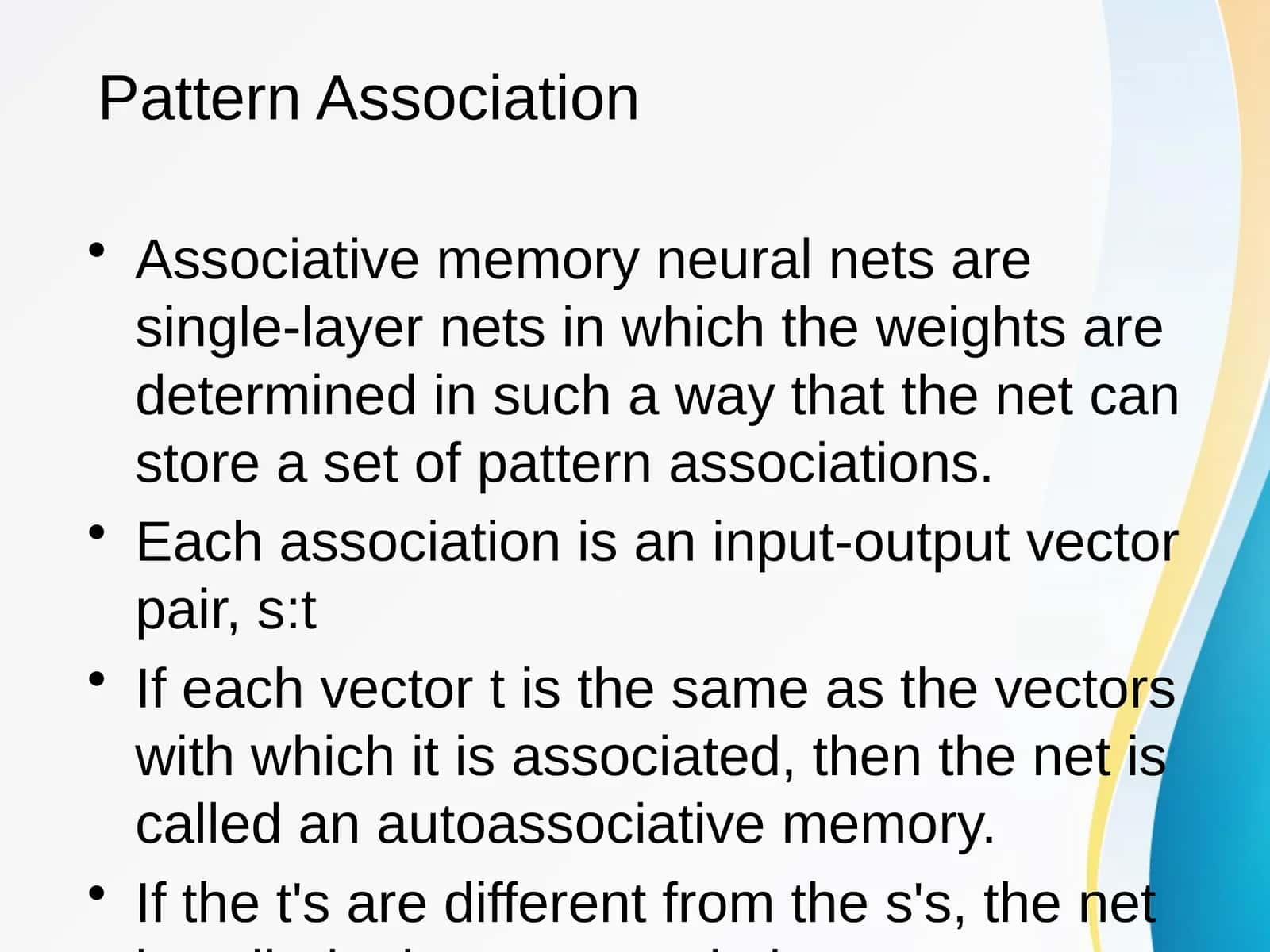 Pattern Association