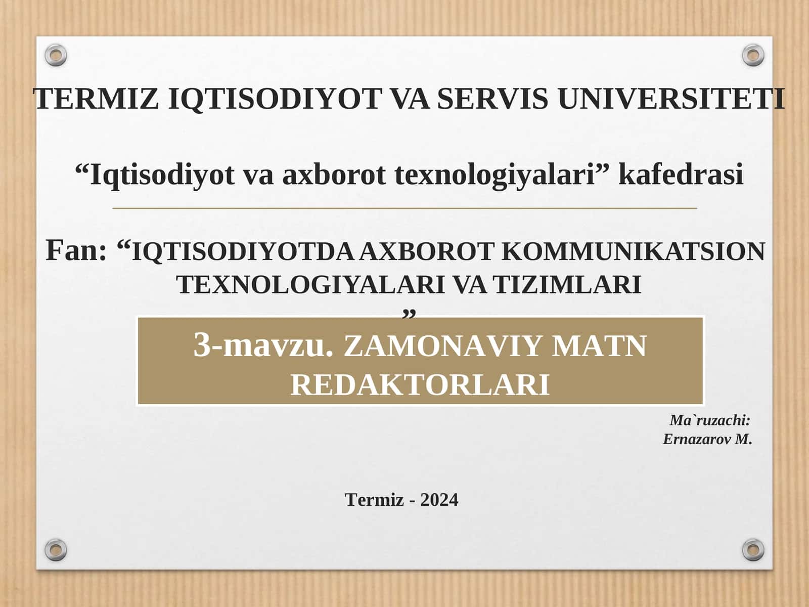 Zamonaviy matn redaktorlari