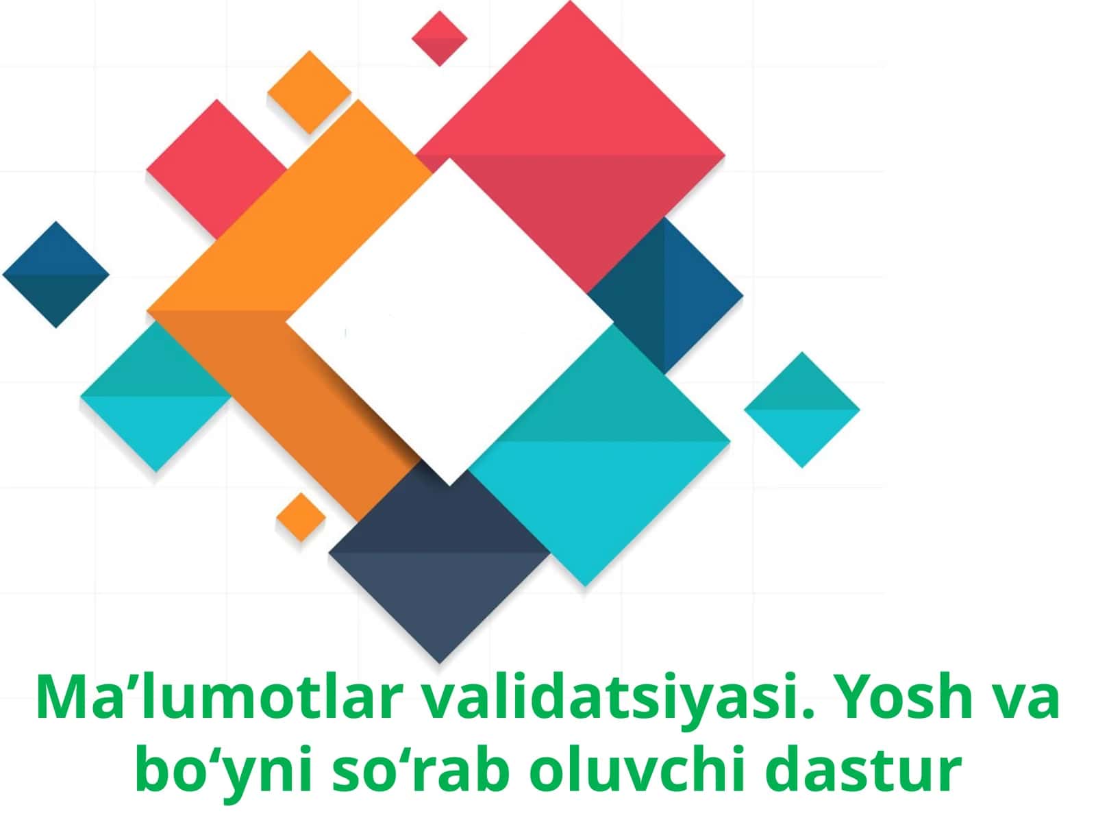 Ma’lumotlar validatsiyasi.Yosh vabo‘yni so‘rab o‘luvchi dastur