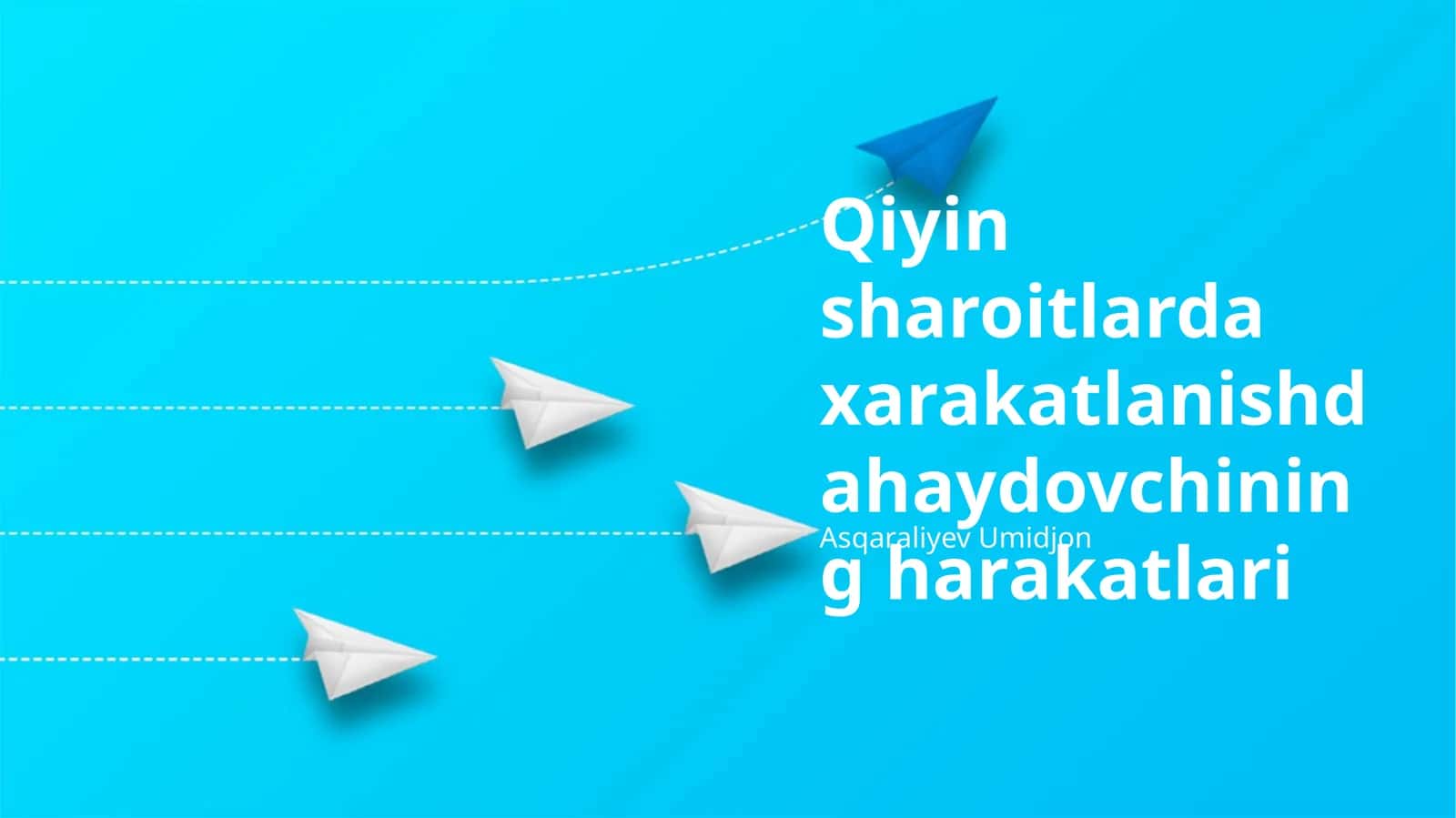Qiyin sharoitlarda xarakatlanishdahaydovchining harakatlari