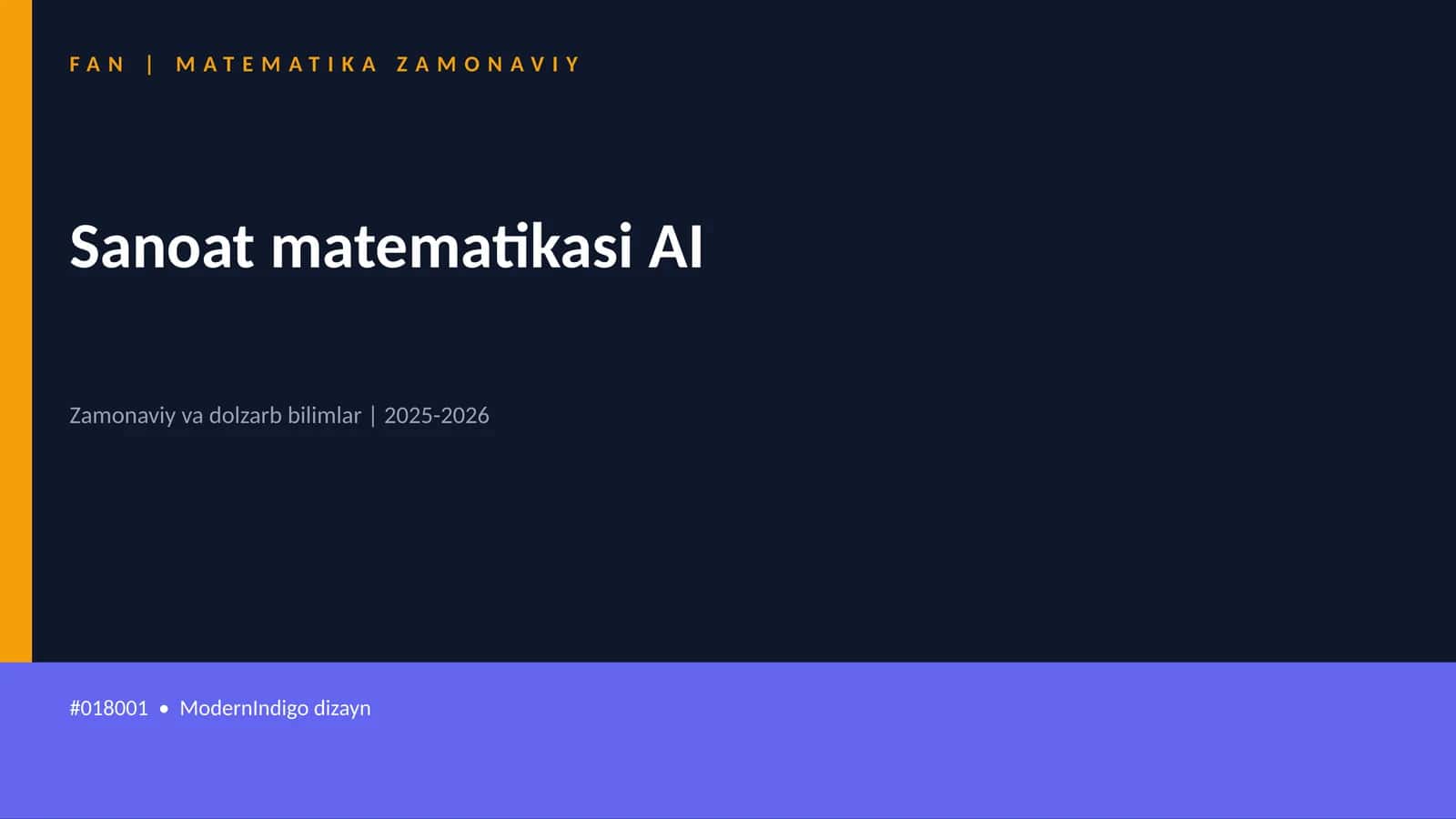 Sanoat matematikasi AI