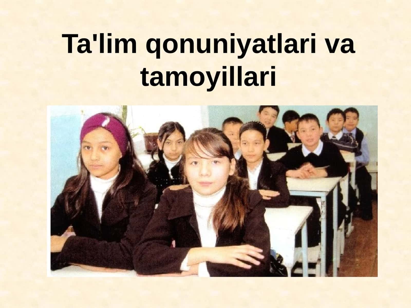 Ta'lim qonuniyatlari va tamoyillari