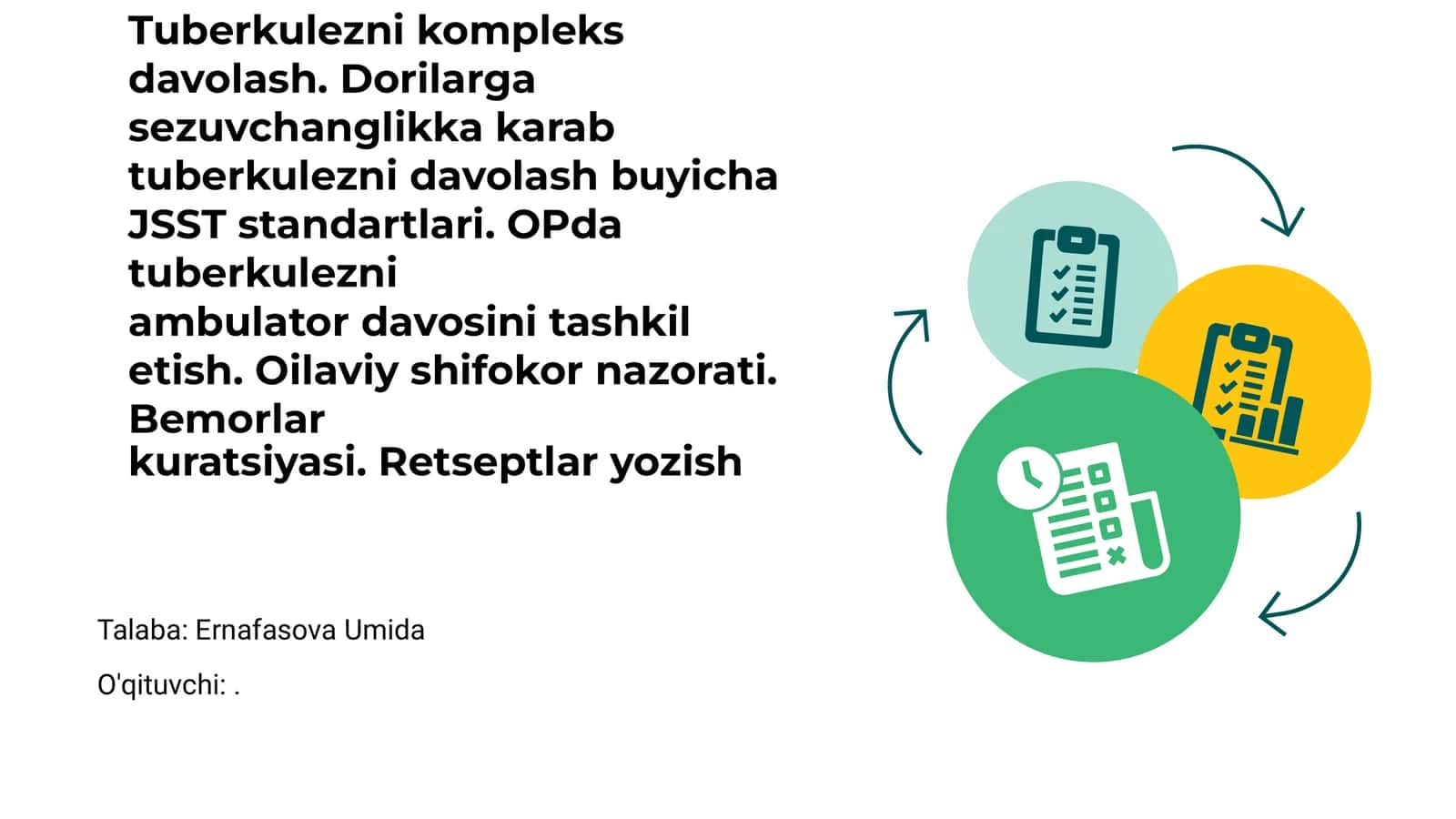 Tuberkulezni kompleks davolash