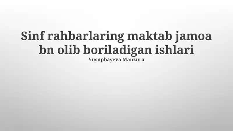 Maktab Ota-onalar bilan Muloqot