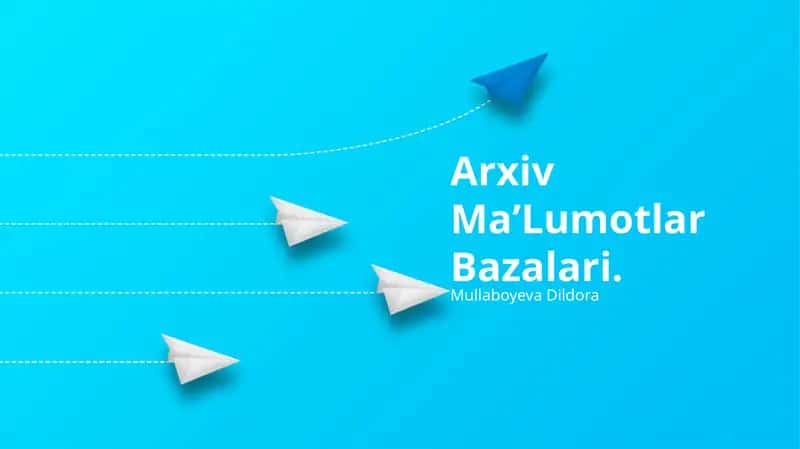 Arxiv MaʼLumotlar Bazalari