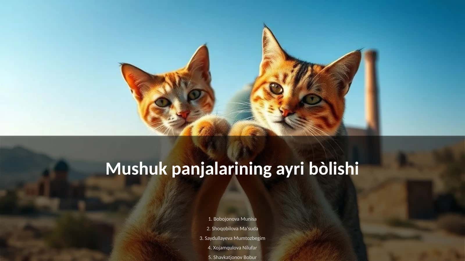 Mushuk panjalarining ayri bòlishi