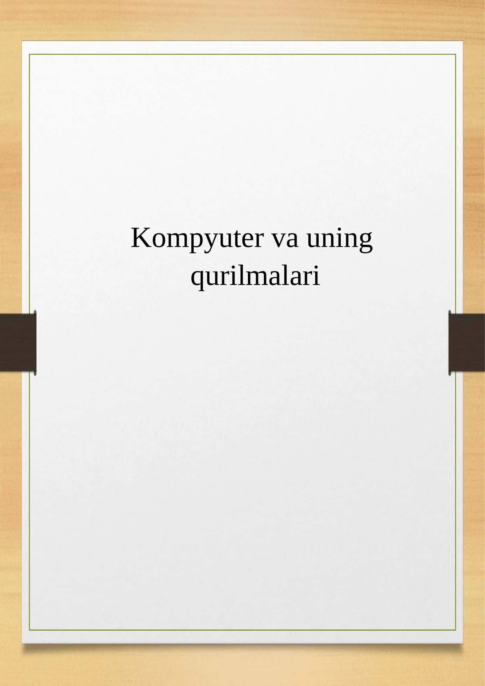 Kompyutervauning qurilmalari
