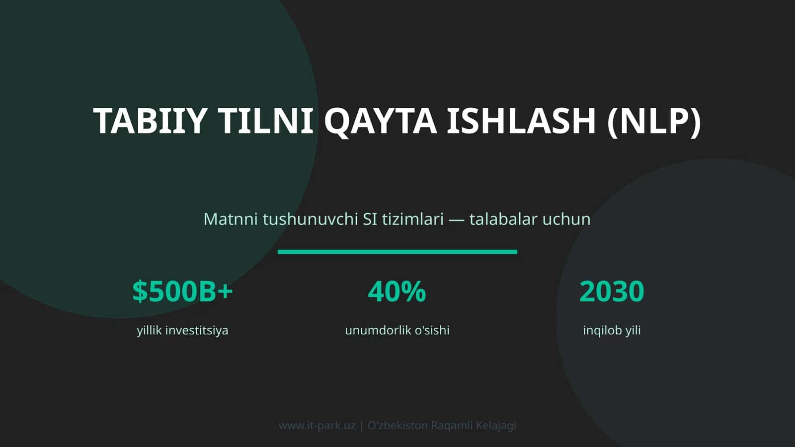 Tabiiy tilni qayta ishlash (NLP)