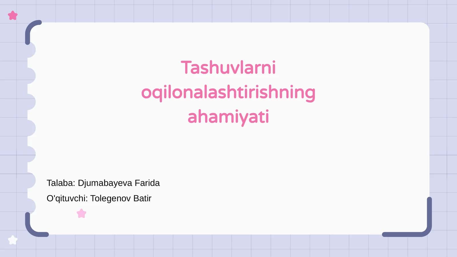 Tashuvlarni oqilonalashtirishning ahamiyati