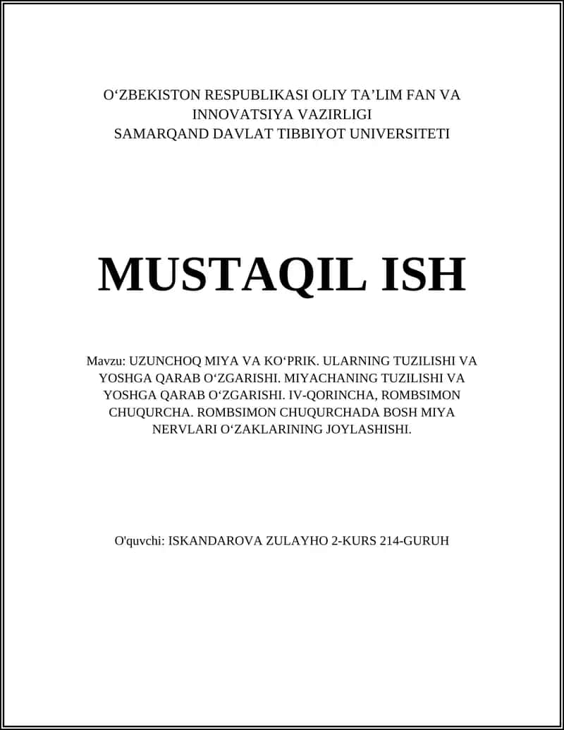Uzunchoq Miya va Ko'prik