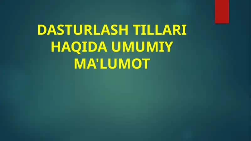 Python dasturlash muhiti