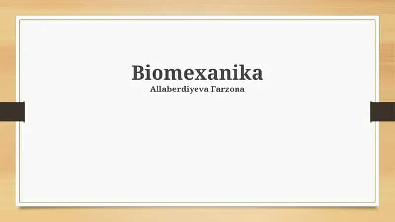 Biomexanika