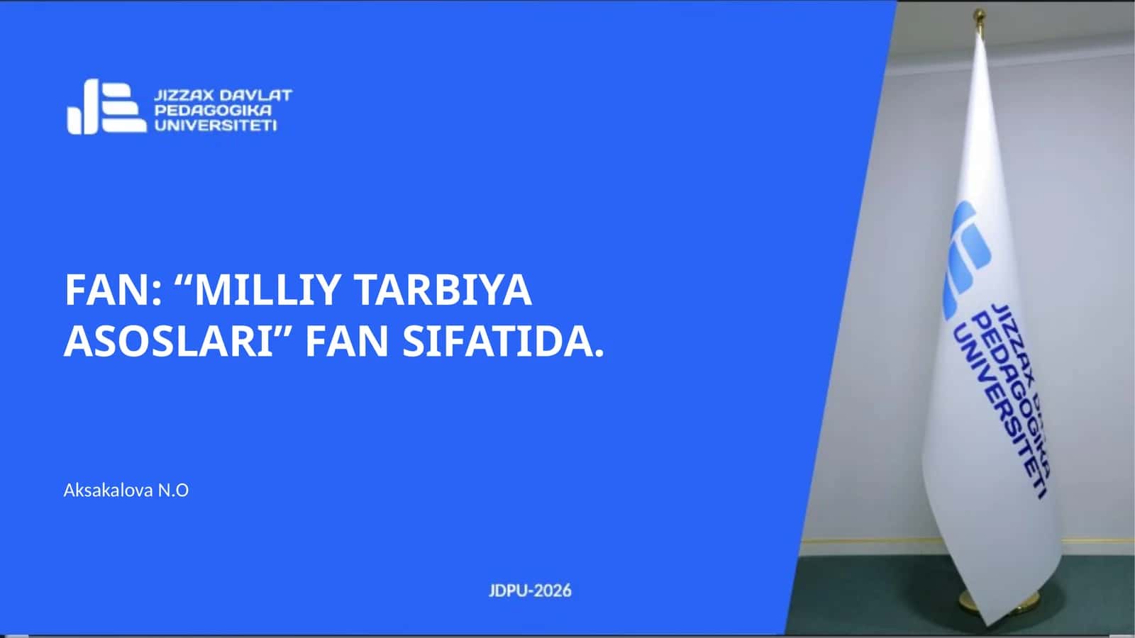 MILLIY TARBIYA ASOSLARI