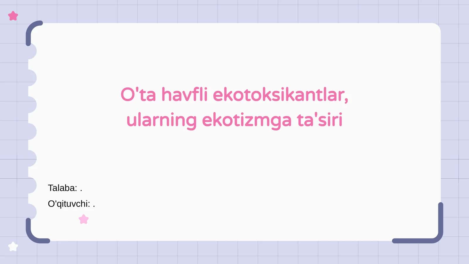 O'ta havfli ekotoksikantlar
