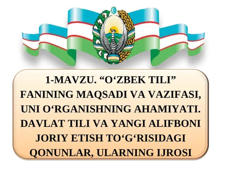 "O‘zbek tili"