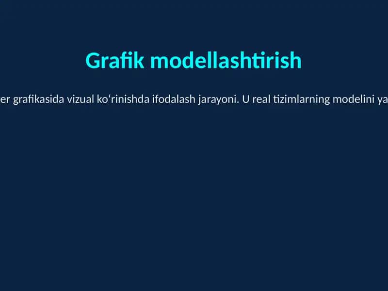 Grafik modellashtirish