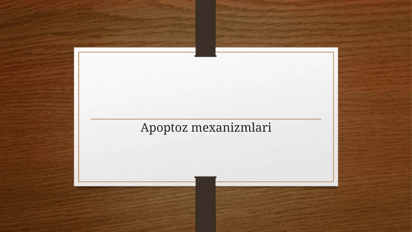 Apoptoz mexanizmlari
