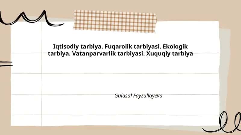 Iqtisodiy tarbiya