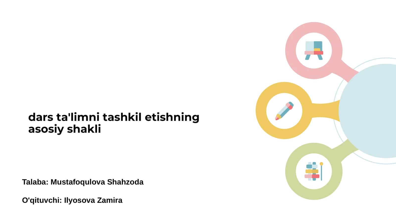 Dars ta'limining asosiy shakllari