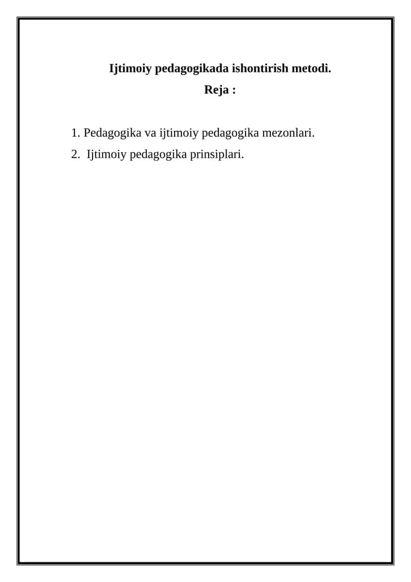 Ijtimoiy pedagogikada ishontirish metodi