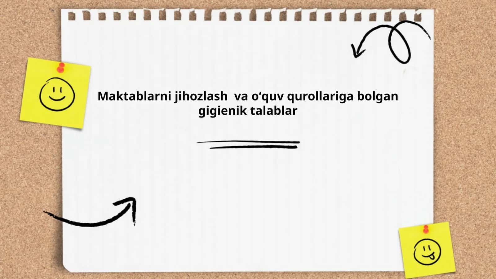 Maktablarni jihozlash va oʻquv qurollariga bolgan gigienik talablar