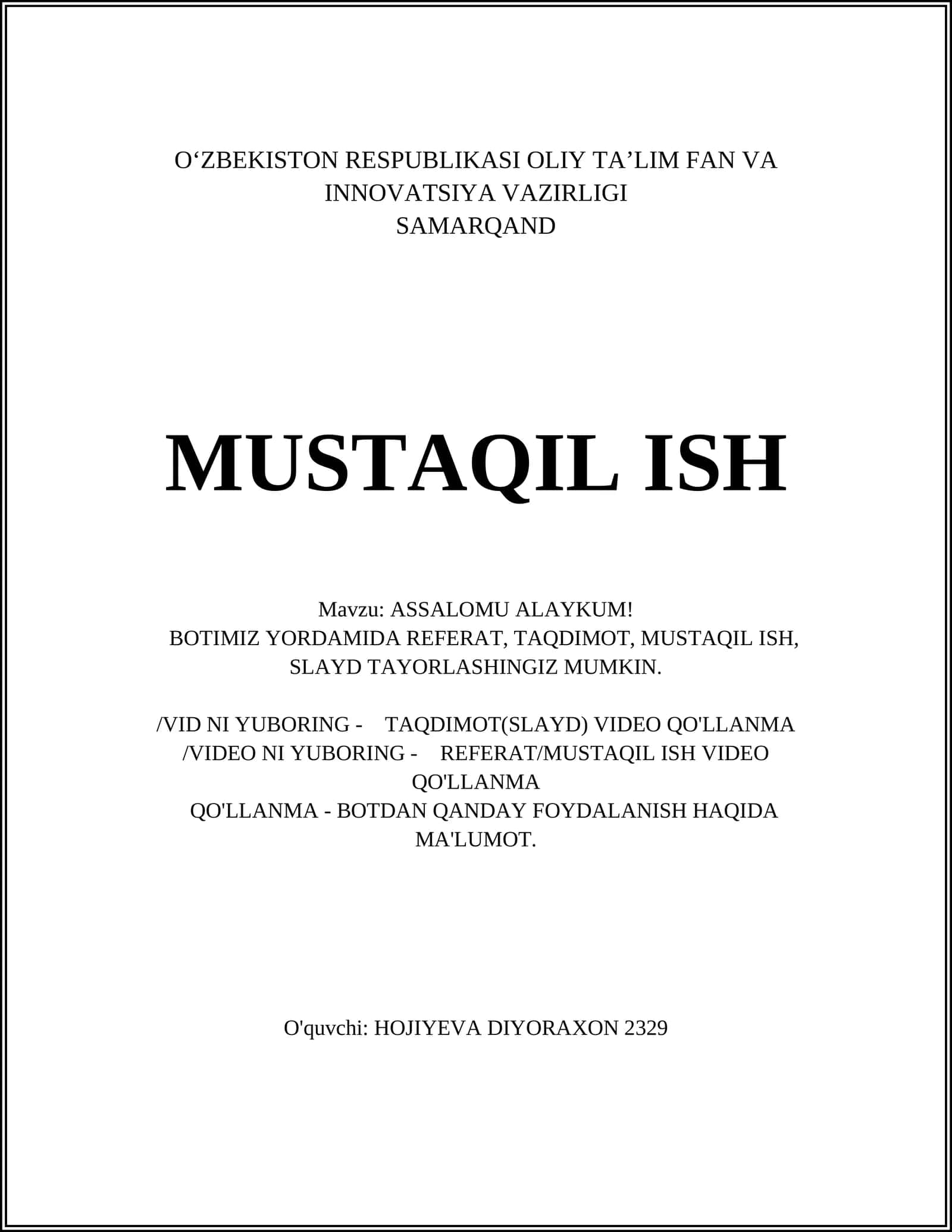TA'LIMDA TEXNOLOGIYALARNING ROLI