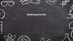 Biokimyo kirish