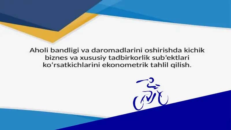 Kichik biznes va xususiy tadbirkorlik