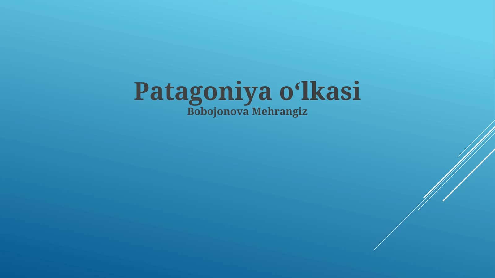 Patagoniya oʻlkasi