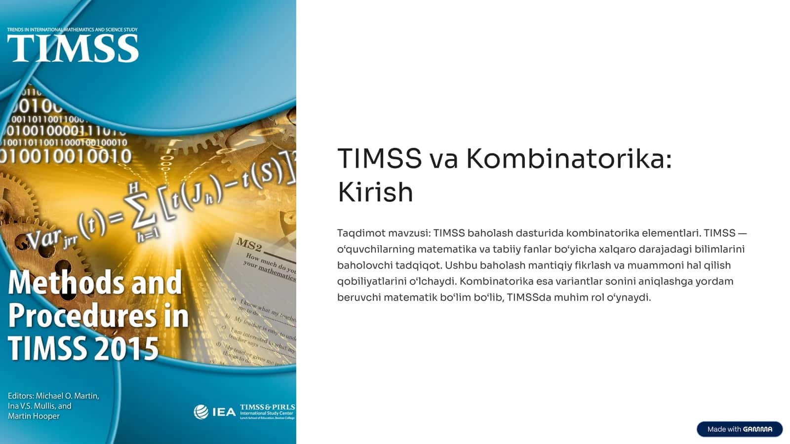 TIMSS va Kombinatorika